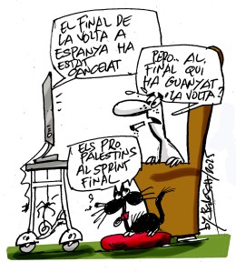 Suspesa l’arribada final de la volta per les protestestes&nbsp;Propalestines